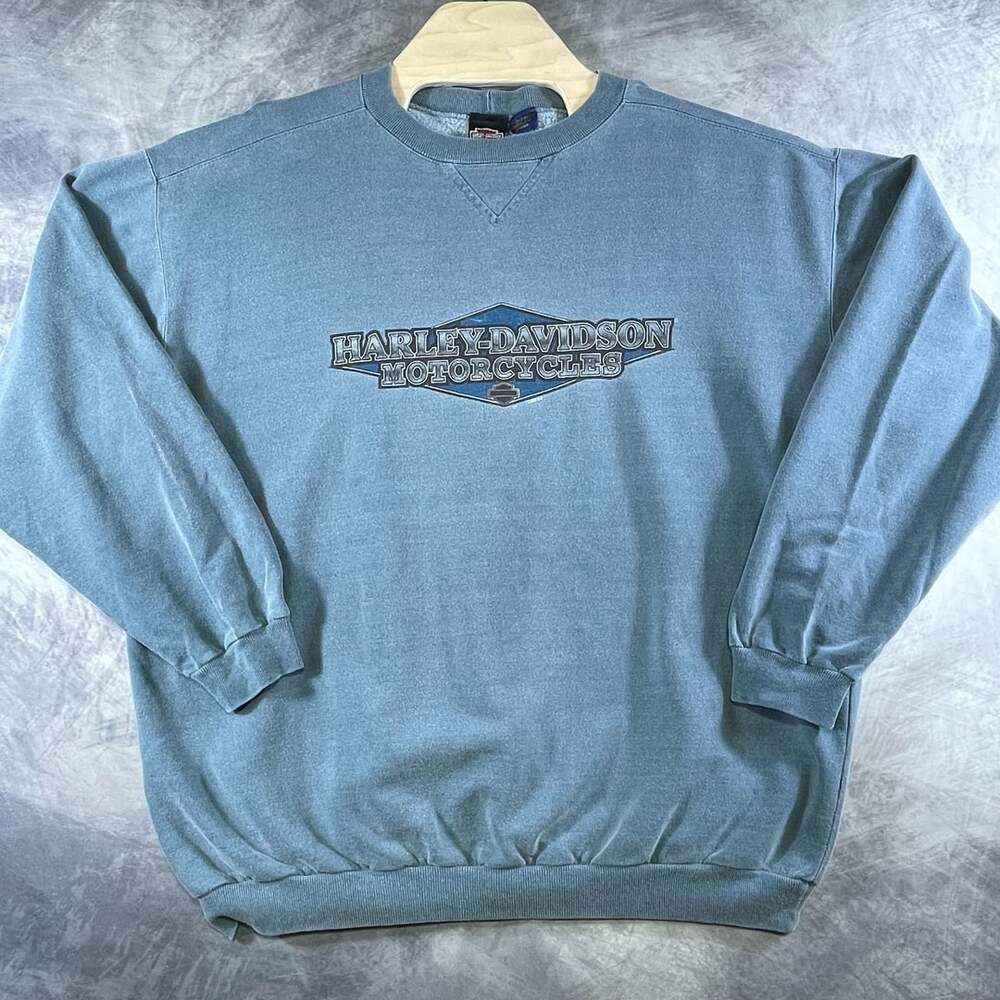 Vintage Harley Davidson 1998 Sweatshirt Sz M Holoubeck Made on Flash Avanti tag